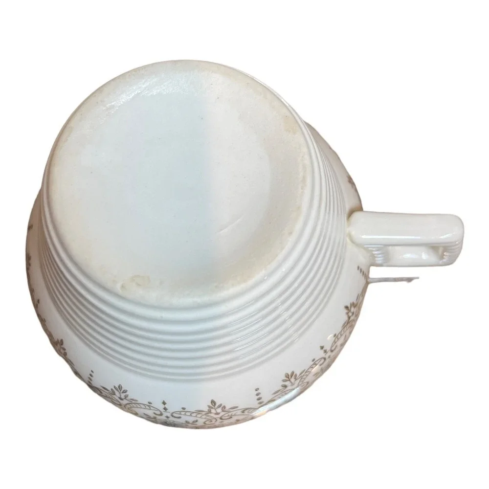 Sebring Pottery Cup Saucer Chantilly USA 22k Gold Courting Couple Porcelain Gilt